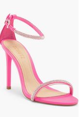Schutz Fabienne Glam Crystal Embellished High Heel Sandals