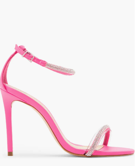 Schutz Fabienne Glam Crystal Embellished High Heel Sandals