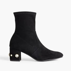 Stuart Weitzman Allshine Crystal-Embellished Suede Ankle Boots