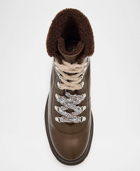 Stuart Weitzman Hudson Lite Genuine Shearling Lined Lace-Up Booties
