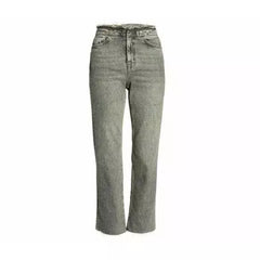 Topshop High Rise Raw Hem Cropped Straight Leg Jeans