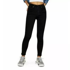 Topshop Jamie High Rise Stretch Denim Black Skinny Jeans
