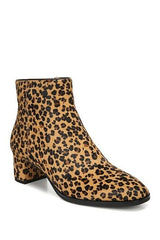 Via Spiga Animal Print Calf Hair Leather Ankle Booties