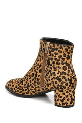 Via Spiga Animal Print Calf Hair Leather Ankle Booties
