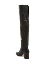 Via Spiga Finlay Black Leather Tall Over The Knee Boots