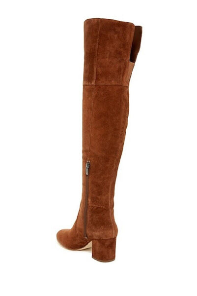 Via Spiga Finlay Brown Suede Leather Over the Knee Boots