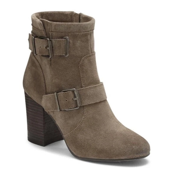 Vince Camuto Simlee Grey Wild Mushroom Suede Leather Ankle Boots