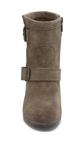 Vince Camuto Simlee Grey Wild Mushroom Suede Leather Ankle Boots