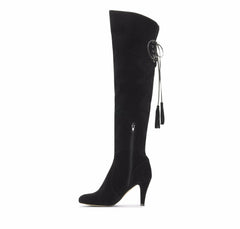 Vince Camuto Cherline Black Suede Leather Over the Knee Boots