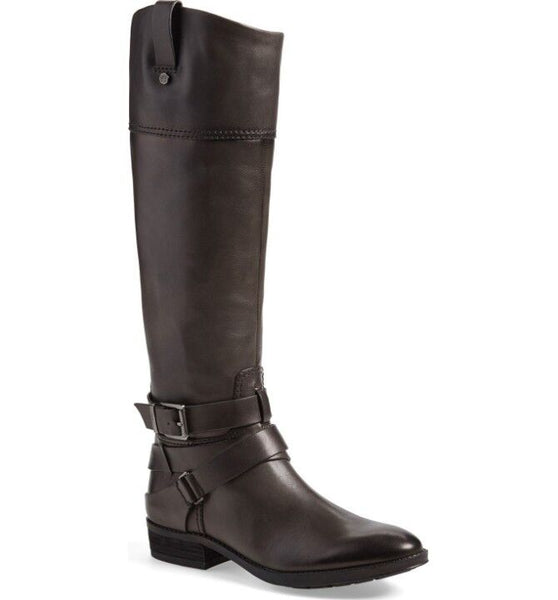 Vince Camuto Grey Leather Tall Riding Boots