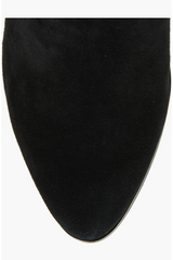 Vince Camuto Nestel Black Suede Leather  Block Heel Knee High Boots