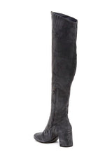 Vince Blythe Grey Suede Leather Over the Knee Boots