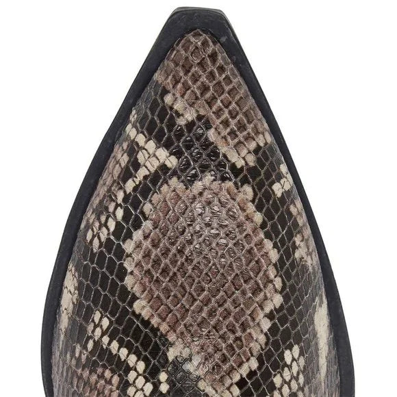 Vince Camuto Gravana Snake Print Leather Western Knee High Boots