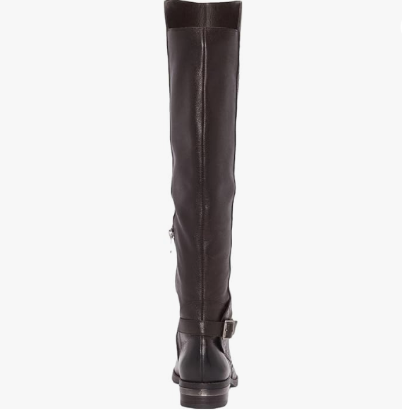 Vince Camuto Poppidal Studded Brown Leather Tall Riding Boots