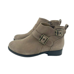 Vionic Logan Round-Toe Buckle Accent Ankle Booties - Store Display