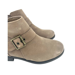 Vionic Logan Round-Toe Buckle Accent Ankle Booties - Store Display