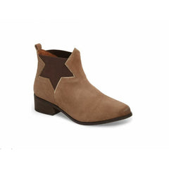 Klub Nico Taupe Suede Leather Star Chelsea Ankle Booties