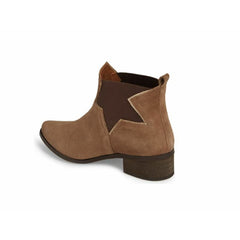 Klub Nico Taupe Suede Leather Star Chelsea Ankle Booties