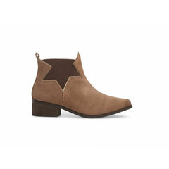 Klub Nico Taupe Suede Leather Star Chelsea Ankle Booties