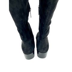 Marc Fisher Black Faux Suede Yuna Over The Knee Boots