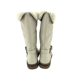 Timberland Riley Flair Pull On Fur Lining Cream Leather Boots - Defect