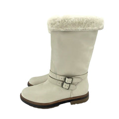 Timberland Riley Flair Pull On Fur Lining Cream Leather Boots - Defect
