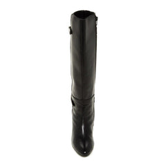 Catherine Malandrino Black Leather Suede Biker Boots