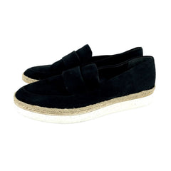 Via Spiga Womens Black Suede Leather Slip On Loafers - PRE-OWNED