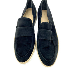 Via Spiga Womens Black Suede Leather Slip On Loafers - PRE-OWNED