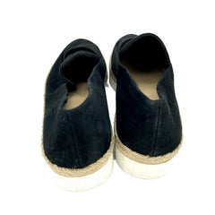 Via Spiga Womens Black Suede Leather Slip On Loafers - PRE-OWNED