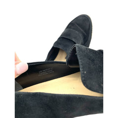 Via Spiga Womens Black Suede Leather Slip On Loafers - PRE-OWNED
