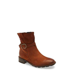 Paul Green Denver Brown Suede Leather Belted Biker Boots