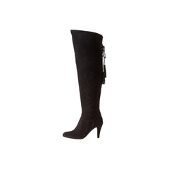 Vince Camuto Cherline Black Suede Leather Over the Knee Boots