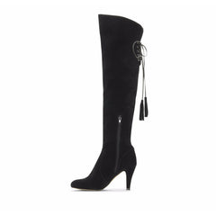 Vince Camuto Cherline Black Suede Leather Over the Knee Boots