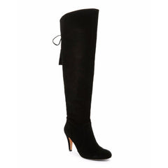 Vince Camuto Cherline Black Suede Leather Over the Knee Boots