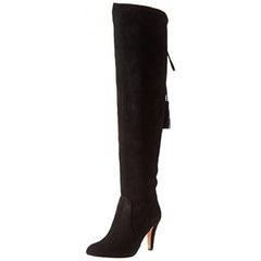 Vince Camuto Cherline Black Suede Leather Over the Knee Boots