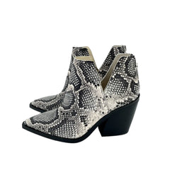 Vince Camuto Gigietta Ash Snakeskin Ankle Boots