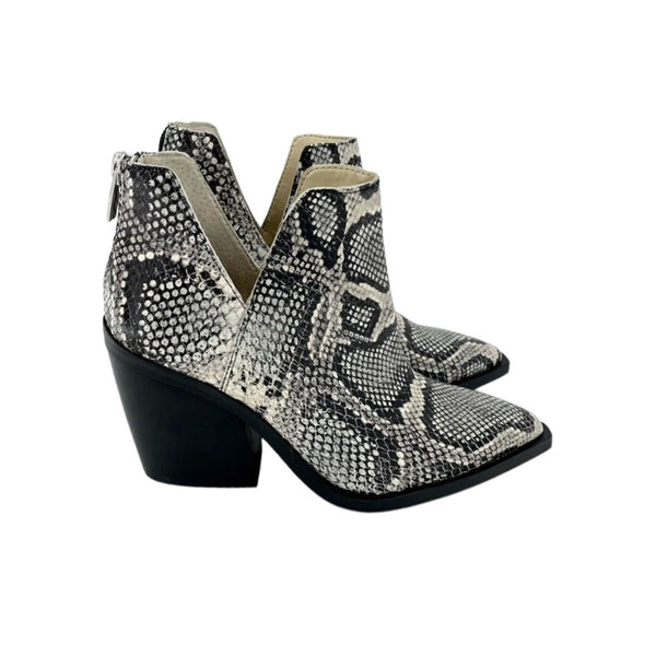 Vince Camuto Gigietta Ash Snakeskin Ankle Boots