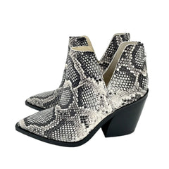 Vince Camuto Gigietta Ash Snakeskin Ankle Boots