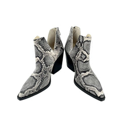 Vince Camuto Gigietta Ash Snakeskin Ankle Boots