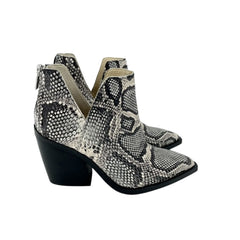 Vince Camuto Gigietta Ash Snakeskin Ankle Boots