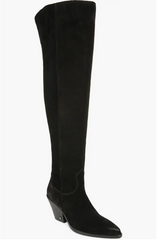 Sam Edelman Julee Black Suede Leather Over the Knee Boots