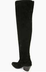 Sam Edelman Julee Black Suede Leather Over the Knee Boots