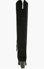 Sam Edelman Julee Black Suede Leather Over the Knee Boots