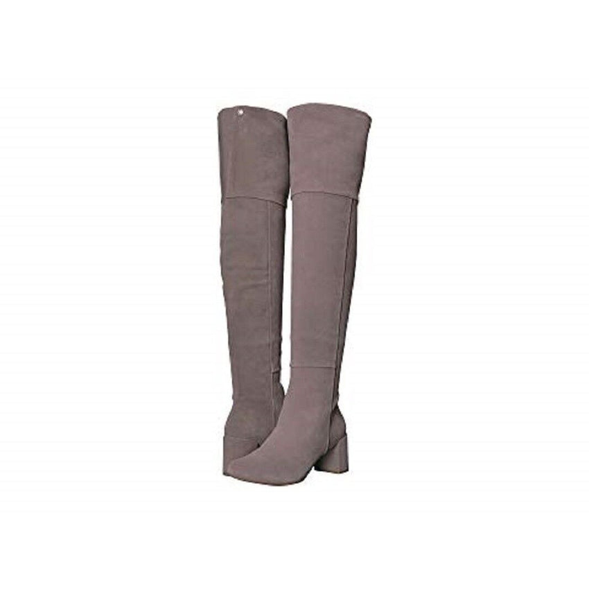 Taryn Rose Catherine Gray Suede Leather Over The Knee Boots