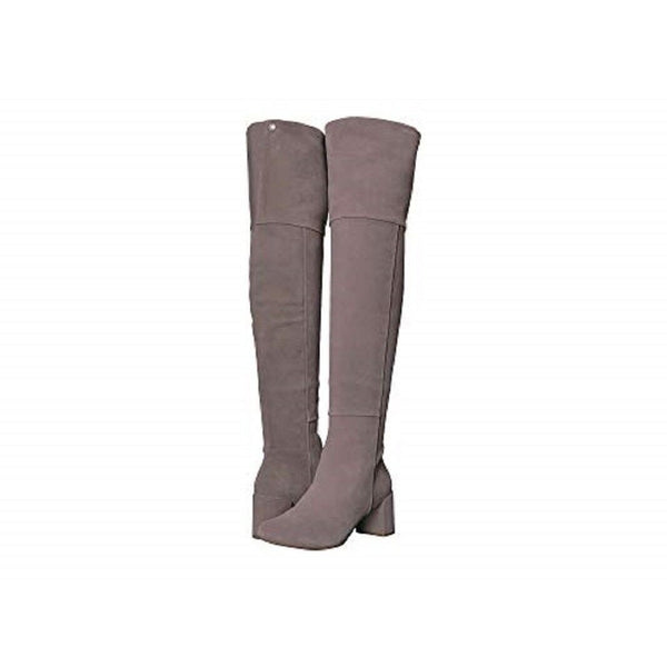 Taryn Rose Catherine Gray Suede Leather Over The Knee Boots